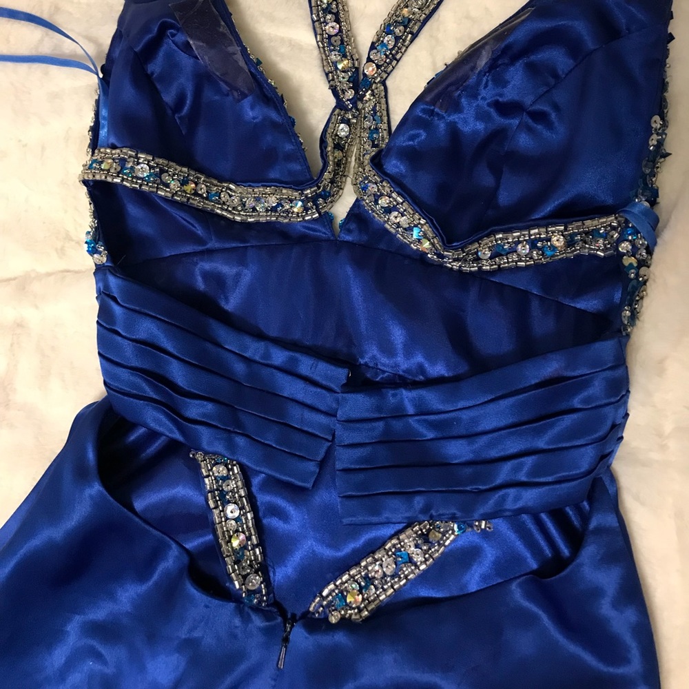 Dazzling Blue dress with Gems - Picture 6 of 6